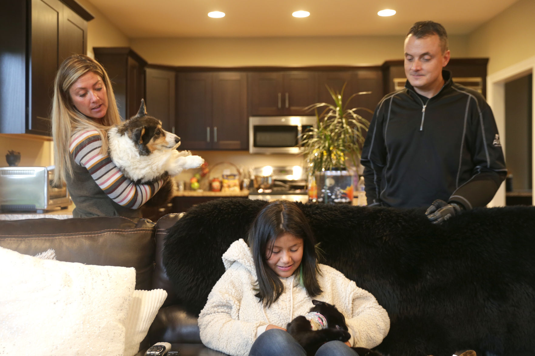 Ben with Kara, Ashly Elaine and pets
